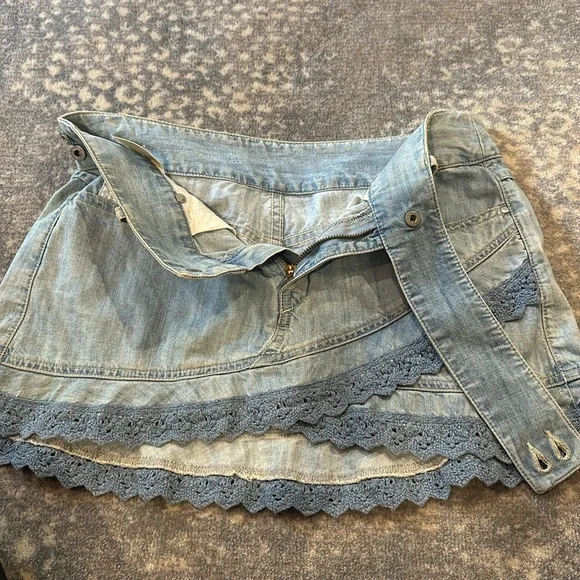 DIESEL INDUSTRY DEMIM MINI SKIRT SIZE 27 - Picture 10 of 12